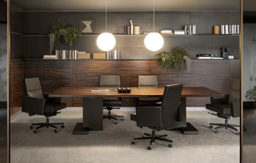 INCA - Rectangular wooden meeting table by i 4 Mariani - view 3